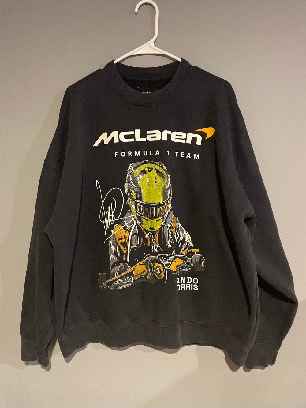 McLaren Formula 1 Lando Morris Team Black Graphic Sweatshirt